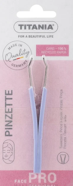 Kosmetikpinzette gerade mit Kunststoffgriff 8 cm 1061/A blau