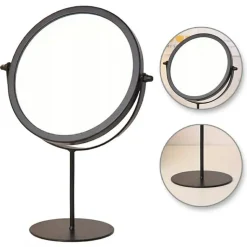 Kosmetikspiegel L14CZ, einseitig, schwarz, 27 cm