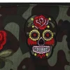 Kosmetiktasche Camouflage 95863 Rosen und Schädel
