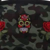 Kosmetiktasche Camouflage 95900 Rosen und Schädel