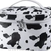 Kosmetiktasche für Damen Milch schwarz