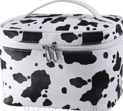 Kosmetiktasche für Damen Milch schwarz