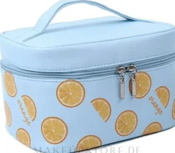 Kosmetiktasche für Damen Orange blau