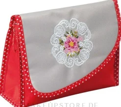 Kosmetiktasche Mandala 98130 grau-rot