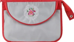 Kosmetiktasche Mandala 98178 grau-rot