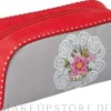 Kosmetiktasche Mandala 98123 grau-rot