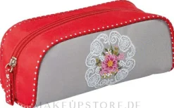 Kosmetiktasche Mandala 98123 grau-rot