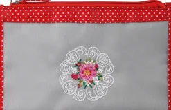 Kosmetiktasche Mandala 98147 rot-grau