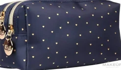 Kosmetiktasche mit doppeltem Reißverschluss „Golden Heart“