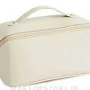 Kosmetiktasche mit Reißverschluss beige