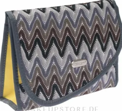 Kosmetiktasche mit Spiegel ZigZags 93999 braun
