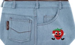 Kosmetiktasche Motifs 94774 blau mit Erdbeere