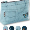 Kosmetiktasche Motifs 94774 blau mit Erdbeere