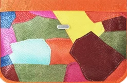 Kosmetiktasche Patchwork 94453 Farbmischung mit Orange