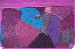 Kosmetiktasche Patchwork 94453 Blumenmischung mit Flieder