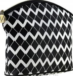 Kosmetiktasche schwarz-weiß
