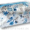 Kosmetiktasche Silver Meadow 94330 mit blauen Blumen