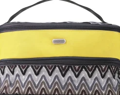 Kosmetiktasche ZigZags 94019 gelb-braun