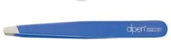 Kosmetische Pinzette schräg, blau, 10 cm