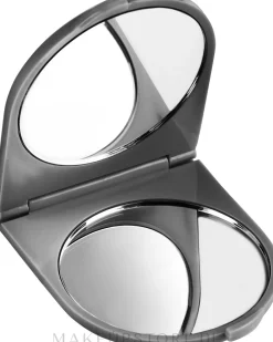 Kosmetischer Taschenspiegel 14x6 cm grau