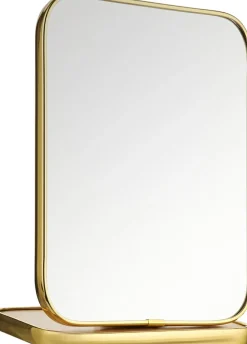 Kosmetischer Tischspiegel L19, drehbar, gold
