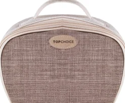 Kulturtasche 'Nature Tones', 99267, braun mit cremefarbenem Reißverschluss
