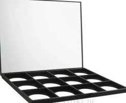 Leere Lidschattenpalette, mattschwarz