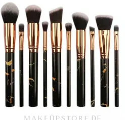 Make-up Pinsel-Set 10 St. schwarz-gold