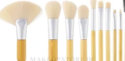 Make-up Pinselset Bamboo White 10 St. + Etui