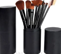 Make-up Pinselset 12-tlg. schwarz