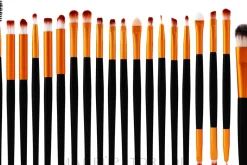 Make-up Pinselset 20-tlg. schwarz-gold