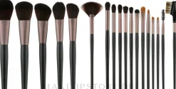 Make-up Pinselset 18-tlg. schwarz