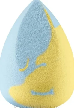 Make-up Schwamm schräg blau mit gelb