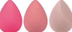 Make-up Schwämme im Etui, 3 Stk., intensiv pink + puderrosa, 38440