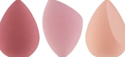 Make-up Schwämme im Etui, 3 Stück, 38440, orange-rosa