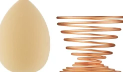 Make-up-Schwamm mit Ständer, 38181, hellbeige