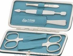 Maniküre-Set, 5 Stück Siena, Clipverschluss, Ozeanblau