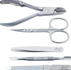 Maniküre-Set, 5 Teile, 6837R, schwarz/tabak