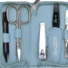 Maniküre-Set, 5 Teile Siena, mit Reißverschluss, ozeanblau