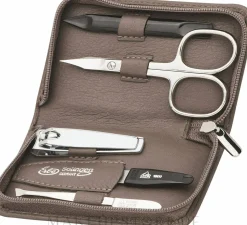 Maniküre-Set Siena mit Reißverschluss taupe 5-tlg.