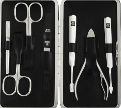 Maniküreset, 7-teilig, schwarz