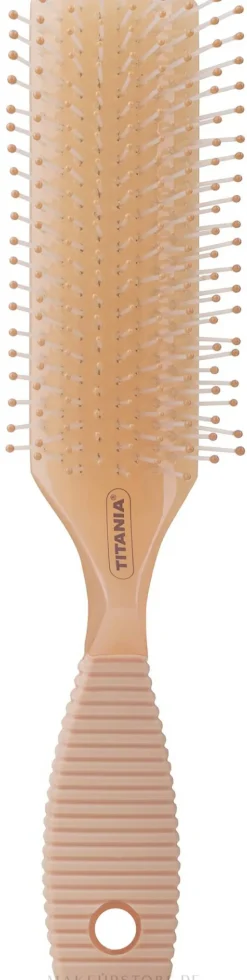Massagebürste 9 Reihen oval hellorange