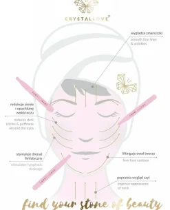 Massagegerät aus Rosenquarz für das Gesicht
