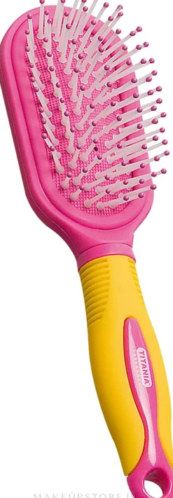 Massage-Haarbürste für Kinder gelb-rosa