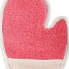 Massagehandschuh mit Daumen aus Baumwolle rot