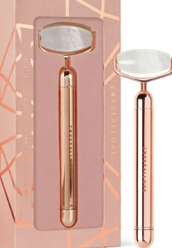 Massageroller für das Gesicht aus Quarz mit Vibrationsfunktion