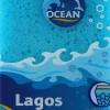 Massageschwamm Lagos, blau und weiß