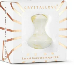 Massagestein in Pilzform für Gua Sha Milchiger Bernstein