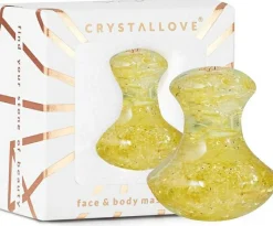 Massagestein in Pilzform für Gua Sha Bernstein