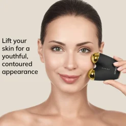 Mikrostrom-Gesichtsmassager 6in1, schwarz